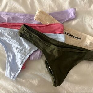 Aerie Cotton Thongs NWOT